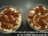 Verrine de compotee d'ananas et sa creme