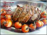 Gigot au thym et tomates confites