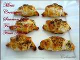 Minis croissants saumon fumé fromage ail et fines herbes