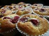 Muffins menthe fraiche et framboises miam miam