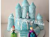 Château de la Reine des Neiges Anna Elsa en pâte a sucre