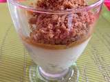 Verrines poire-caramel-crumble