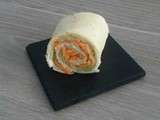 Wrap fraicheur carottes, concombres et fromage frais