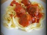 Boulettes de viandes et tagliatelles