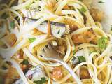 Linguine aux sardines, pignons et raisins sec