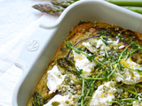 Focaccia au pesto, asperges et burrata