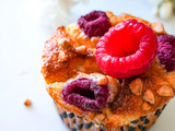 Muffins aux noisettes, framboises & ricotta (sans beurre)