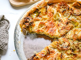 Quiche aux poireaux et champignons (sans lardons)