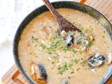 Soupe chinoise aux oeufs et champignons