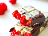 Tablette chocolat framboise façon « Franui »