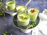 Panna cotta petits-pois et menthe