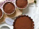 Tartelettes tout chocolat ~ Pâte crousti-fondante au muesli