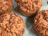 Gros muffins aux marrons et à la patate douce