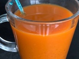 Jus de carottes courgette et poivron à l'extracteur de jus