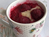 Mug muffin à la framboise et au citron