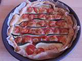 Tarte aux courgettes, tomates cerises et mozzarella