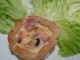 Petites quiches jambon champignons