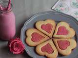 Sablés coeurs St Valentin vanille framboise (au Thermomix)