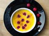 Crème brulée passion/framboise – recette en vidéo