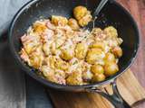 Poêlée de pommes de terre façon tartiflette avec le wok Cristel