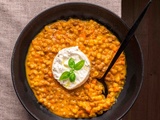 Risotto de fregola au potimarron et burrata