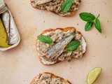 Tartines aux sardines et aubergine (recette facile et rapide)