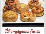 Champignons farcis au foie gras de canard