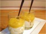 Mousse d’agrumes et coulis de mangue