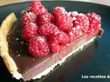 Tarte au chocolat et aux framboises