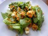 Salade lentilles – avocat- feta et laitue