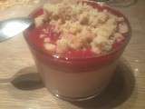 Panna cotta, coulis de fruits rouges et son crumble ! Recette prochainement sur