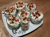 Verrine avocat, crabe et chantilly d'aneth