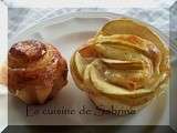 Brioche aux pommes et à la cannelle et zeste de citron « en rose et on spirale »