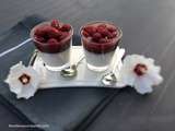 Panna cotta au lait de coco et framboises au companion thermomix ou autres robots