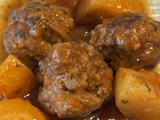 Boulettes de chair à saucisses et bœuf et pommes de terre à la tomate au Cookeo