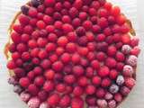 Tarte aux framboises du jardin