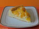 Tarte aux pêches sur base de financier