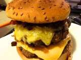 Burger double cheese maison