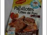 Cotes de porc en papillote