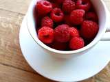 Coupe de framboises chantilly