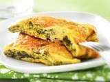 Omelette souffle courgettes et thon