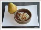 Poire epicee sur lit de creme chocolat (thermomix ou non)