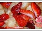 Pomme cuite aux fraises