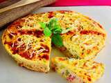 Quiche sans pate poireaux jambon au curry