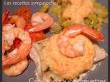 Cabillaud sauce crevettes