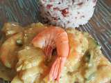 Carri de crevettes courgettes ananas au thermomix