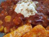 Chili Végétarien et Wedges de patates douces