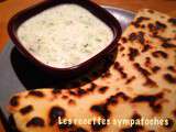 Naans fromage et concombre frais