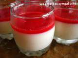 Verinne de panna cotta légère au coulis de fraise