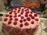 Bolo Nuvem de Framboesas Gelado / Gâteau Nuage aux Framboises Glacé